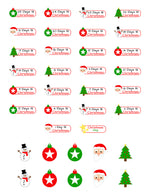 Christmas Countdown Printable Planner Stickers- Tab- The Digital Download Shop