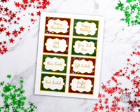 Gold Marble Christmas Labels Editable Printable