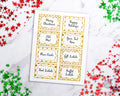 Gold Christmas Labels Editable Printable *EDIT ONLINE*