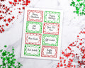 Christmas Labels Editable Printable- Red + Green *EDIT ONLINE*