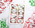 Christmas Labels Editable- Plaid