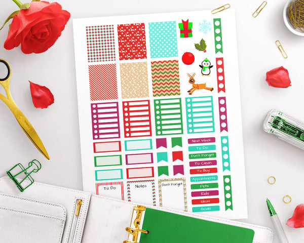 Christmas Printable Planner Stickers
