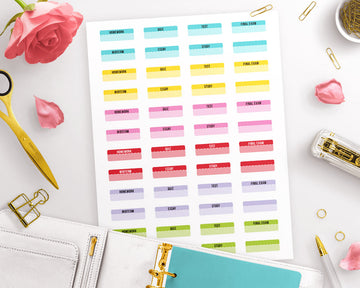 College Reminders Printable Planner Stickers