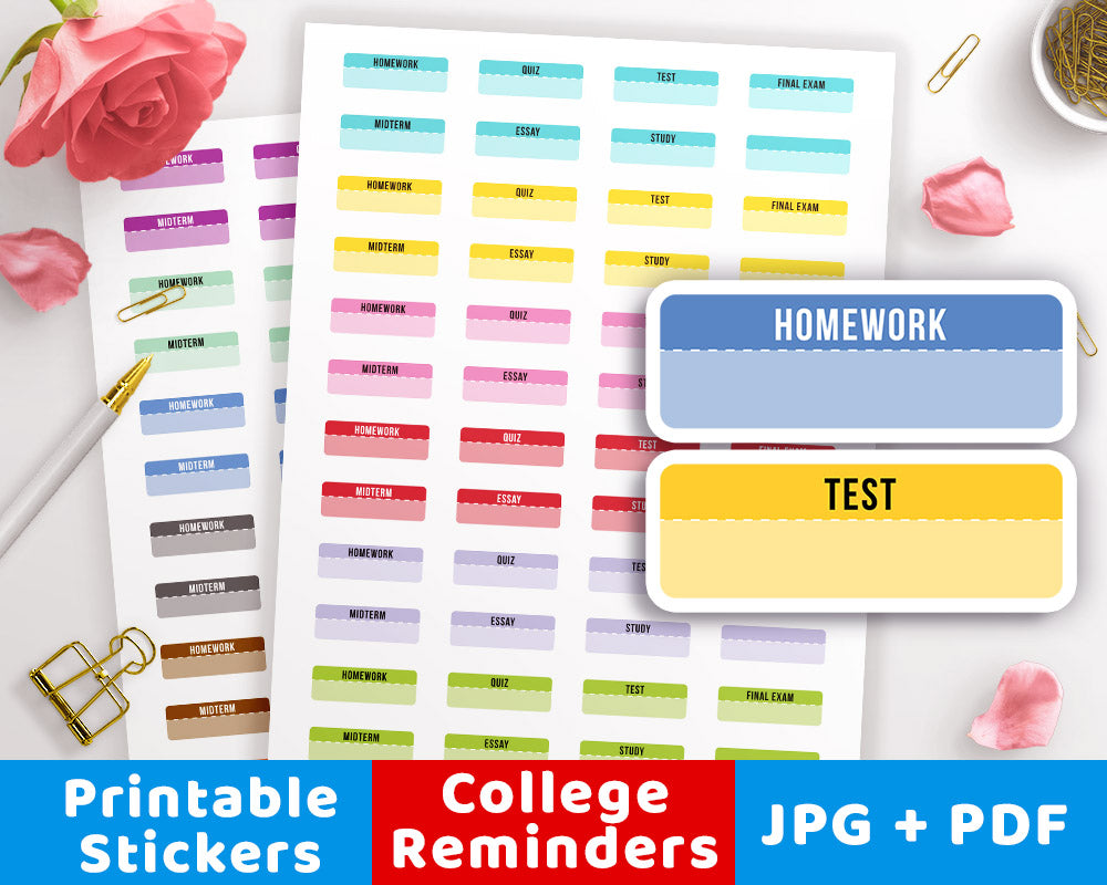 college-reminders-printable-planner-stickers-the-digital-download-shop for Free Printable Functional Planner Stickers College Reminders Printable Planner Stickers | The Digital Download Shop for Free Printable Functional Planner Stickers