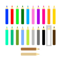 Colored Pencil Clipart- The Digital Download Shop