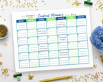 Content Calendar Printable