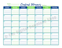 Content Calendar Printable