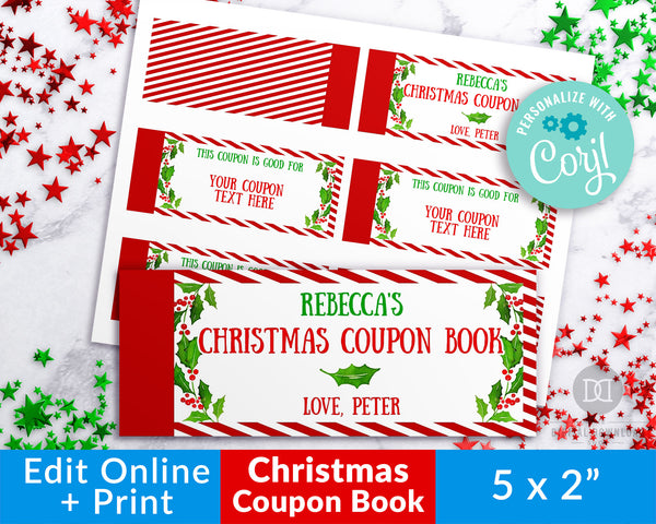 Christmas Coupon Book Editable Printable