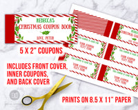 Christmas Coupon Book Editable Printable