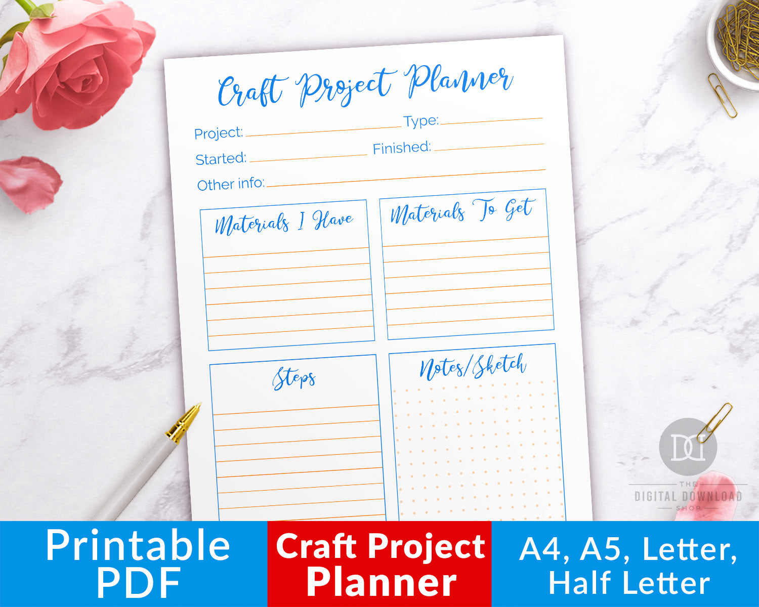 Craft Project Planner Printable | The Digital Download Shop craft-project-planner-printable-the-digital-download-shop