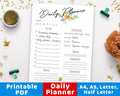 Daily Planner Printable- Floral Watercolor
