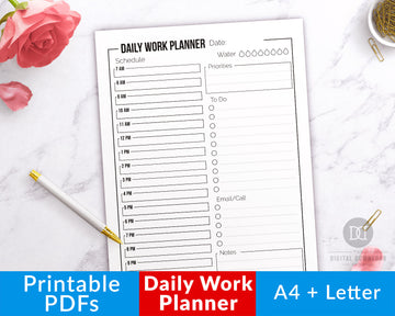 Daily Work Planner Printable