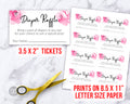Diaper Raffle Tickets Printable- Pink Girl Baby Shower