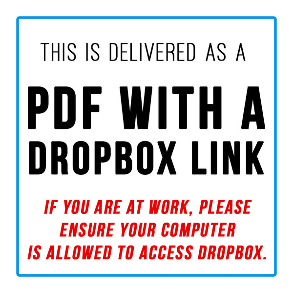 This product is delivered as a PDF with a Dropbox link