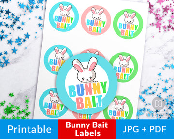 Easter Bunny Bait Stickers Printable
