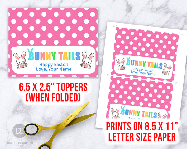 Bunny Tails Treat Bag Topper Printable- Cute Easter Bunnies