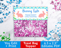 Bunny Tails Bag Topper Printable Editable