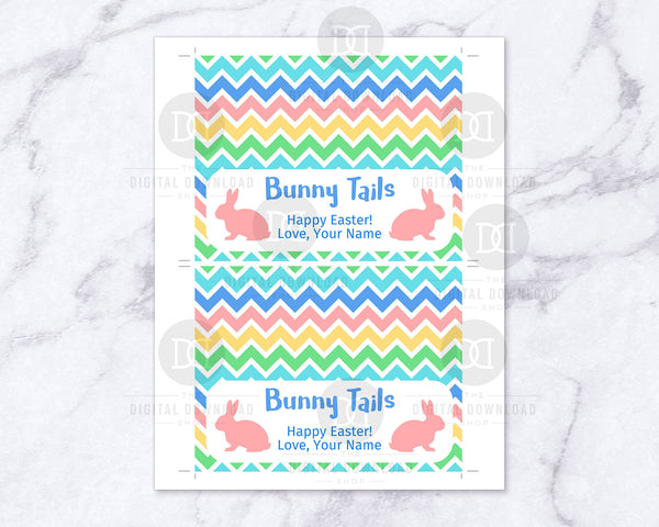 Bunny Tails Bag Topper Printable Editable