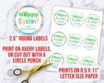 Printable Hoppy Easter Labels- These editable gift labels are the perfect finishing touch to your Easter party favors or Easter gifts! | #Easter #printable #giftTags #DigitalDownloadShop