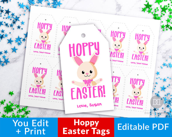 Easter Tags Printable- Hoppy Easter