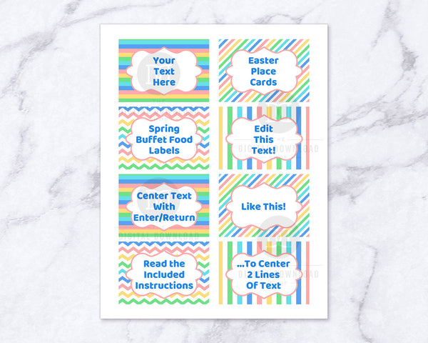 Easter Labels Printable- Rectangle
