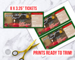 Christmas Event Pass Template Editable Printable