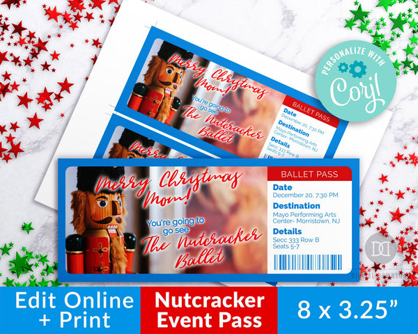 Nutcracker Ballet Ticket Template Printable