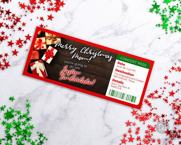 Christmas Event Pass Template Printable- Presents *EDIT ONLINE*