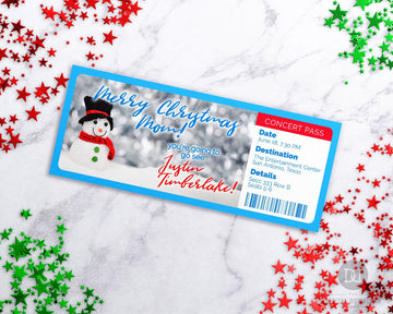 Snowman Event Pass Template Printable *EDIT ONLINE*