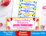 Event Ticket Editable Printable: Birthday- These DIY birthday tickets are the perfect way to give the gift of a concert, trip, or other fun event! | birthday coupon, DIY birthday gift #eventTicket #invitation #diyGift #birthday #DigitalDownloadShop