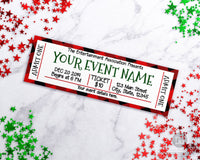 Christmas Event Ticket Template- Red Buffalo Check