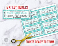 Winter Event Ticket Printable Editable