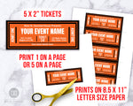 Editable and printable Halloween event tickets. These Halloween invitation tickets would be perfect as haunted house tickets or Halloween party invitations!