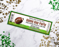 Football Event Ticket Template Printable