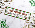Football Invite Ticket Editable Printable *EDIT ONLINE*
