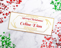Christmas Gift Certificate Template- Elegant Gold
