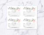 Gift Certificate Printable Editable- Rose