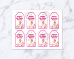 Editable and printable birthday gift tags with a cute pink owl. These editable tags would make lovely finishing touches to birthday presents for a girl's owl themed birthday party!