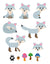 Gray Foxes Clipart