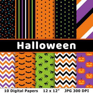 Halloween Digital Papers 3