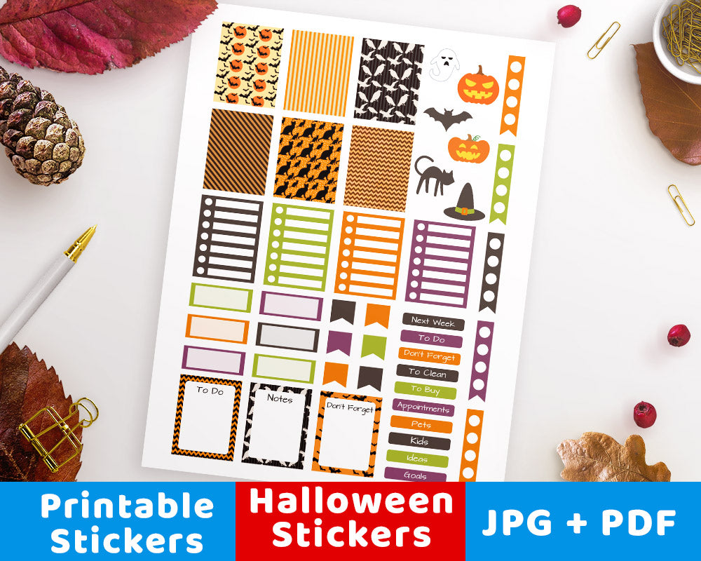 halloween-printable-planner-stickers-the-digital-download-shop for Free Printable Happy Planner Stickers Halloween Printable Planner Stickers | The Digital Download Shop for Free Printable Happy Planner Stickers