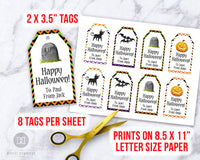Editable and printable Halloween tags with cute Halloween graphics! These editable tags would make wonderful finishing touches to Halloween party favors or Halloween treat bags!