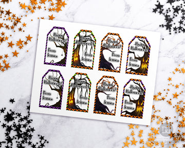 Halloween Tags Editable Printable- Spooky Trees *EDIT ONLINE*