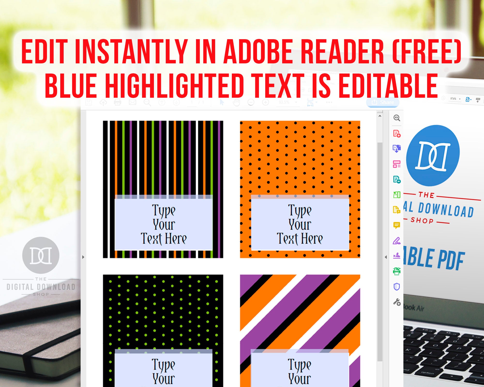 halloween-food-tents-printable-editable-the-digital-download-shop for Free Printable Food Tent Cards Halloween Food Tents Printable Editable | The Digital Download Shop for Free Printable Food Tent Cards