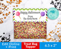 Editable Treat Bag Topper Printable- Lollipops *EDIT ONLINE*