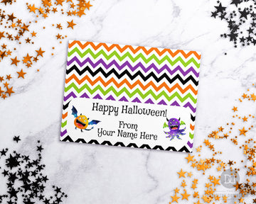 Halloween Treat Bag Topper Editable Printable- Monsters *EDIT ONLINE*