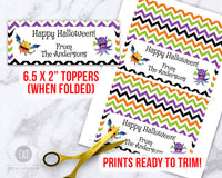 Halloween Treat Bag Topper Editable Printable