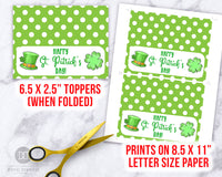 St. Patrick's Day Treat Bag Topper Printable- These fun printable DIY bag toppers are the perfect finishing touch to your Saint Patrick's Day party treat bags! | St. Patty's Day party ideas, Saint Patrick's Day party favors, #StPatricksDay #treatBagTopper #DigitalDownloadShop