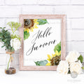 Hello Summer Printable Wall Art- Sunflowers