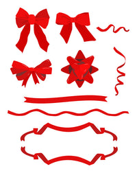 40 Holiday Bows + Ribbons Clipart - The Digital Download Shop